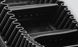 Our corrugated Durowall sidewall belts are fabricated for steep-angle, vertical conveyor applications up to and including 90°.