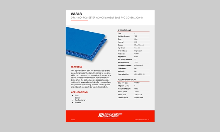 #3818 2-Ply 100# Polyester Monofilament Blue PVC Cover X Quad thumbnail