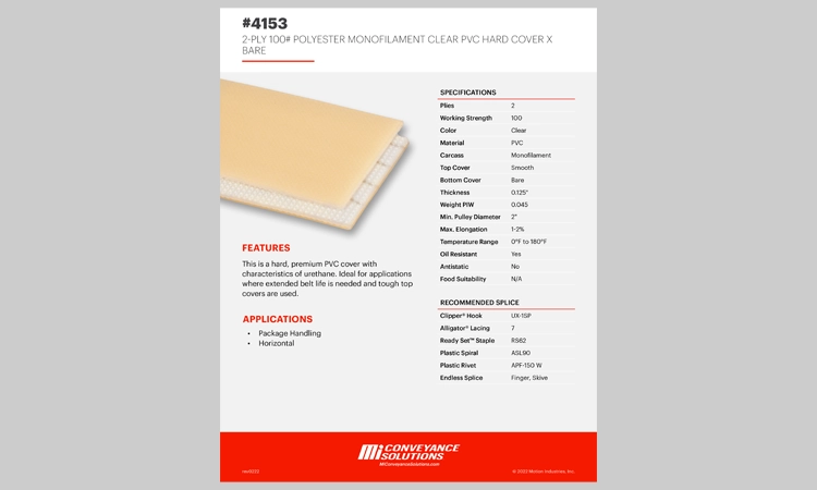 Motion Conveyance Solutions | #4153 2-Ply 100# Polyester Monofilament ...