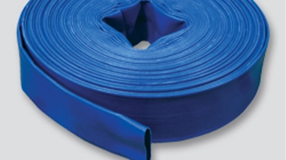 Motion Conveyance Solutions product, hose - blue PVC discharge