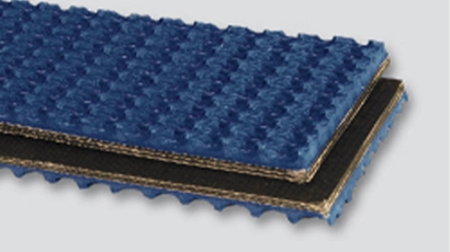 Motion Conveyance Solutions product #4307: 3-Ply 150# Polyester Blue Carboxylated Nitrile Roughtop x Friction