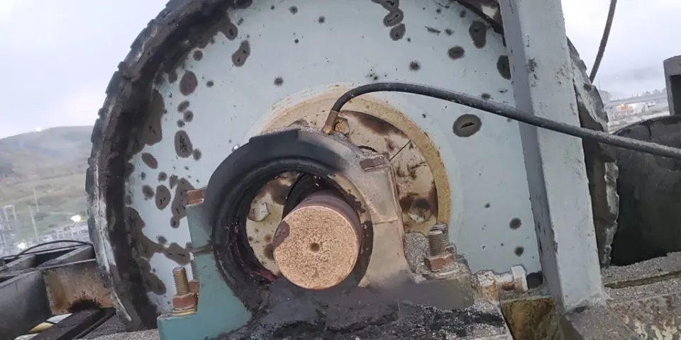 Damaged Pulley Before Repair by Motion Conveyance Solutions