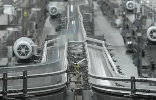 Interior aerial view of distribution center