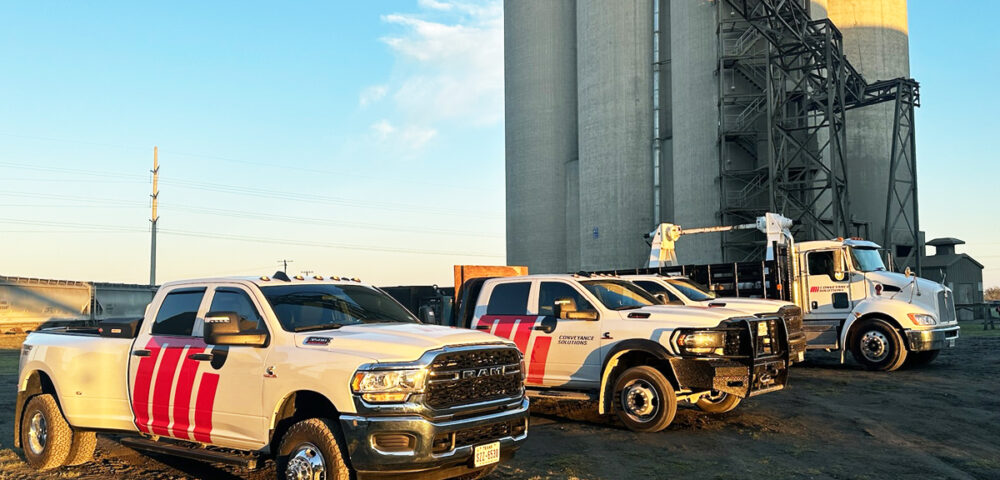 MiCS Trucks On Site at Cement Customer Field Service