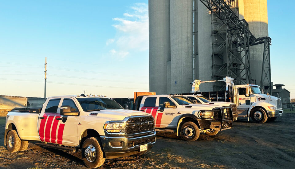 MiCS Trucks On Site at Cement Customer Field Service